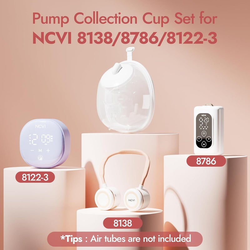 NCVI Collection Cup Accessories for Wearable Breast Pump 8138/8787/8786/8122-3, 5oz Breast Milk Cups Match with 21/24 Silicone Flanges Compatible with medela/momcozy/Spectra, 1 Pack - Image 2